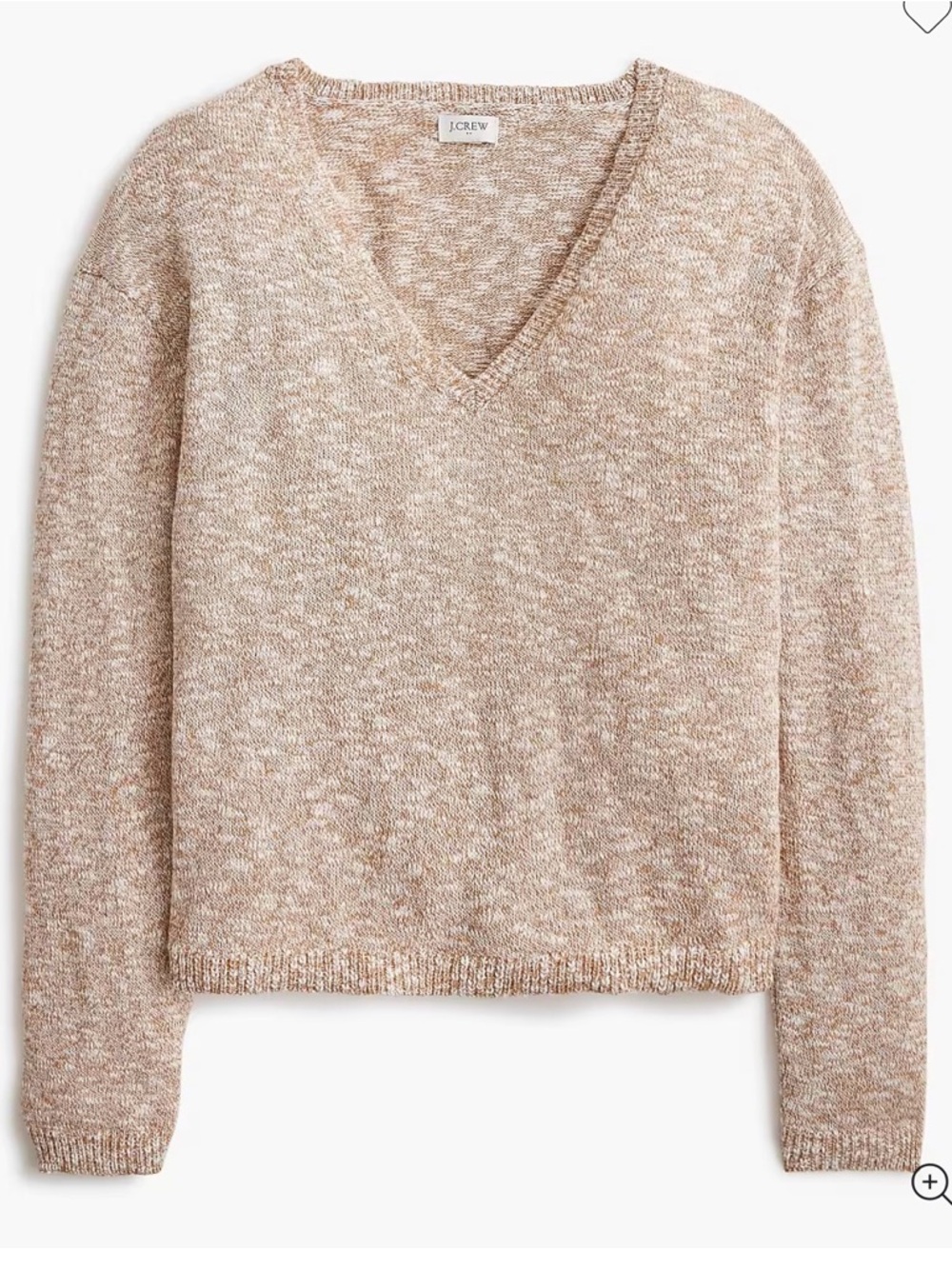 J. Crew Factory V-Neck Beach Sweater in Honey Maple size S